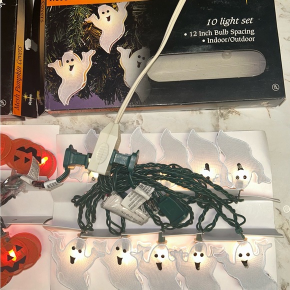 Roman Inc. • Halloween Light Set • Pumpkin • Ghost • 2 Boxes (20 Lights) • New - Picture 13 of 16